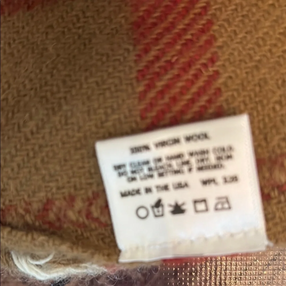 EUC Faribault Woolen Mill Company 100% Virgin Wool Throw